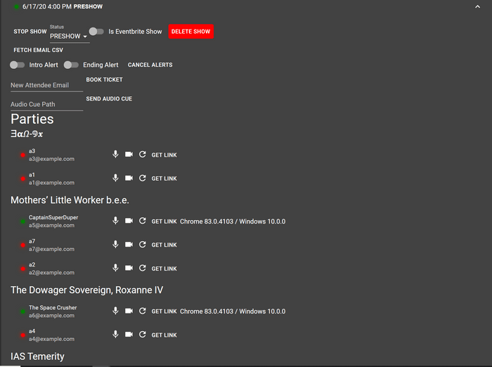 admin show online